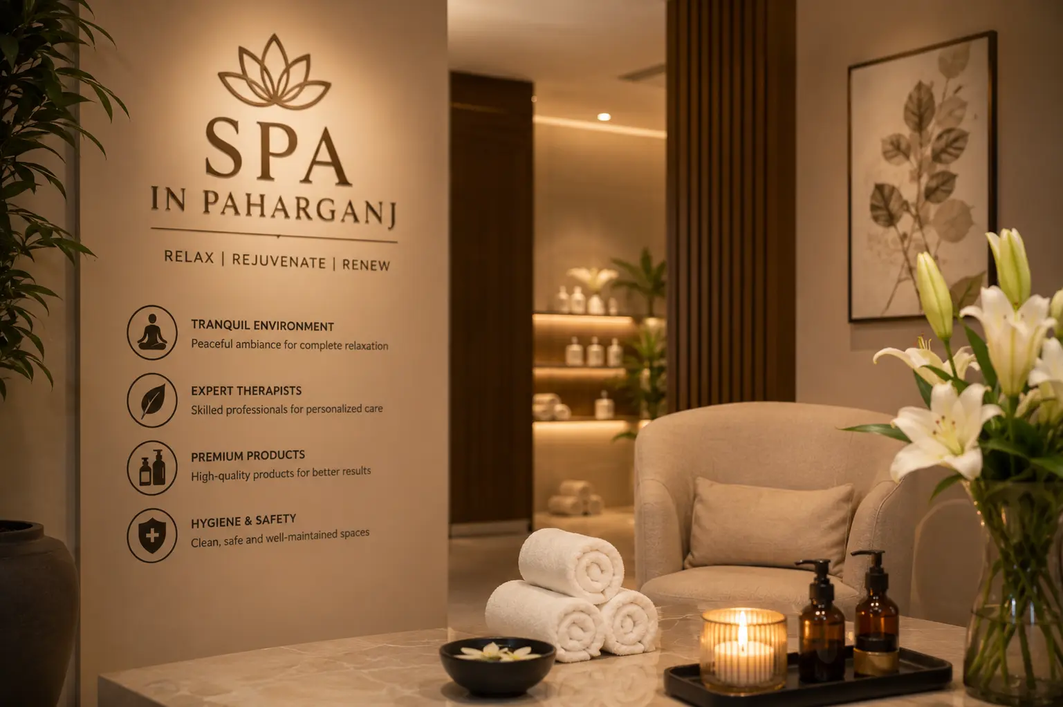 luxury spa reception lounge